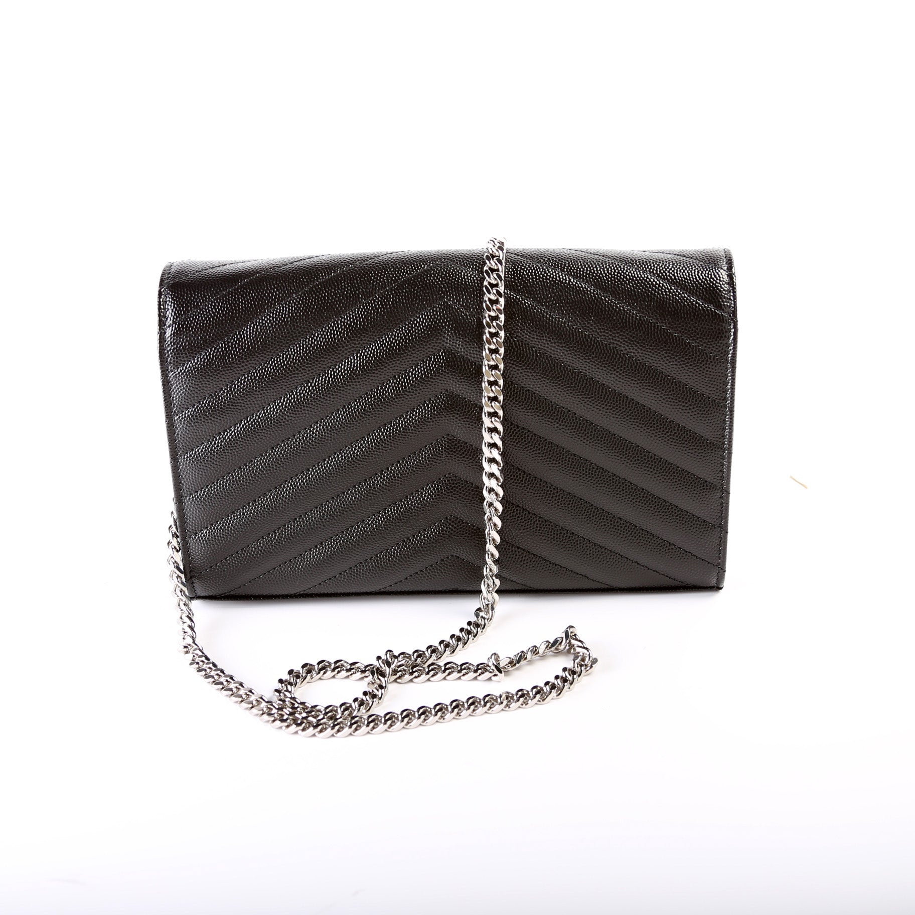 YSL Saint Laurent Grain De Poudre Wallet Bag Chain Travel Bag