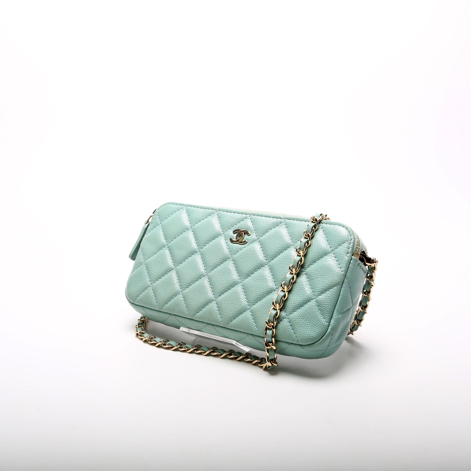 Chanel Double Zip WOC Clutch Bag