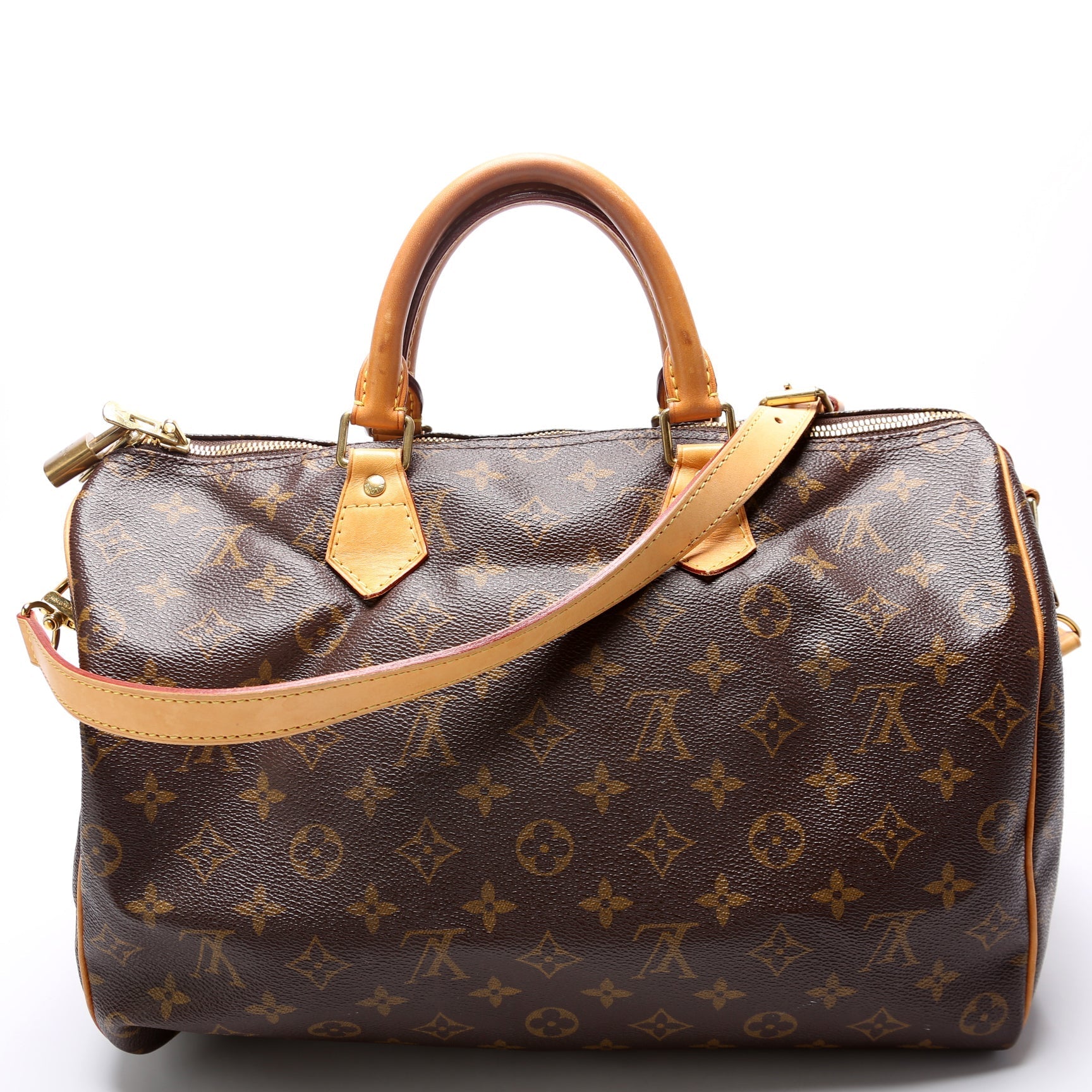 Louis Vuitton Speedy 35 Bandouliere Monogram Handbag Monogram 11