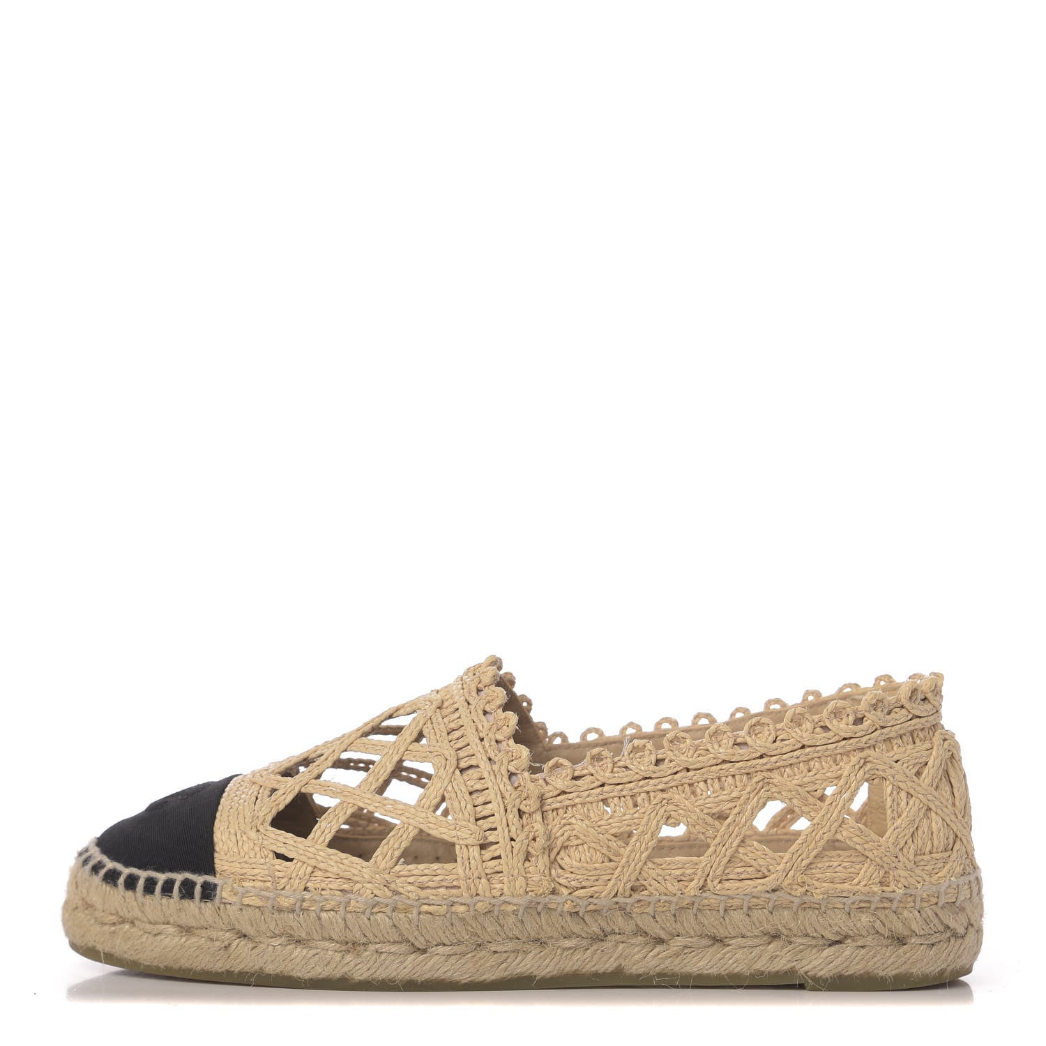 Chanel Woven Grosgrain Cc Logo Espadrille Women Shoes