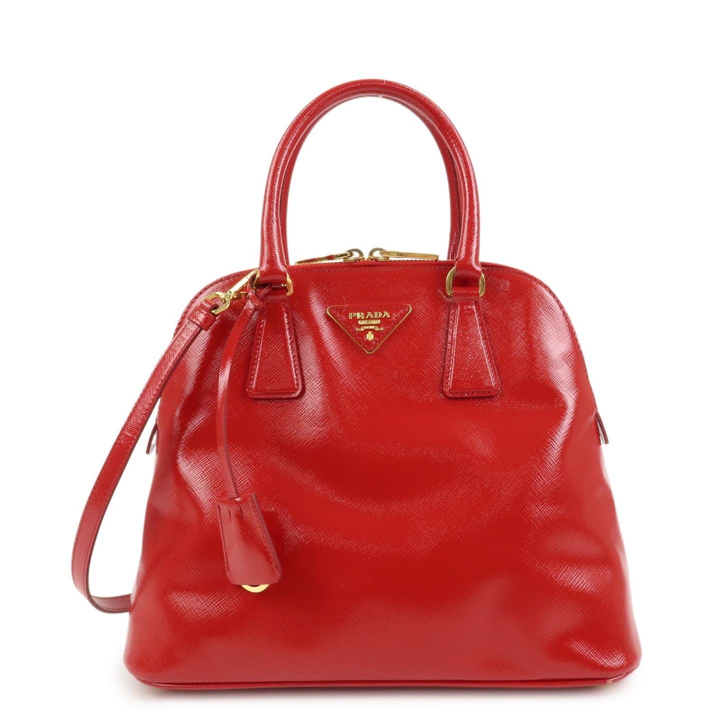 Shoulder Bag 2Way Bag Hand Bag Leather Patent Red