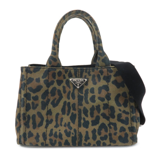 Prada Shoulder Bag Canapa 2Way Bag Hand Bag Camouflage Canvas