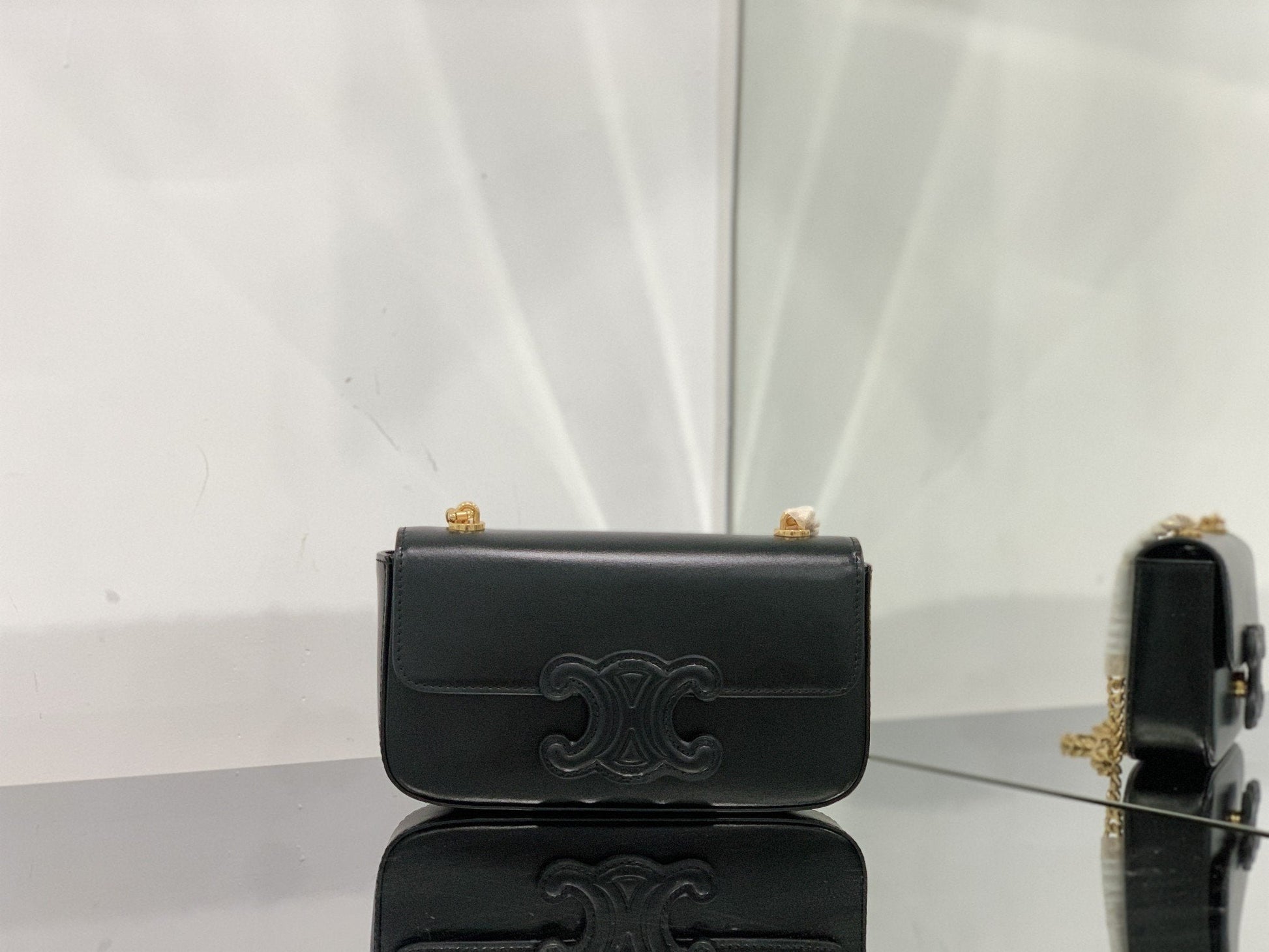 Top Quality Shoulder Bag Cuir Triomphe For Black Chain