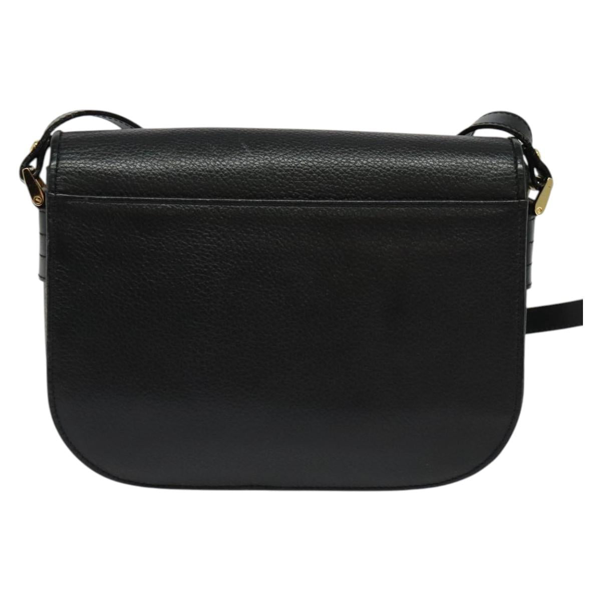 Burberry Nova Check Shoulder Bag Leather Black Shoulder Bag 12