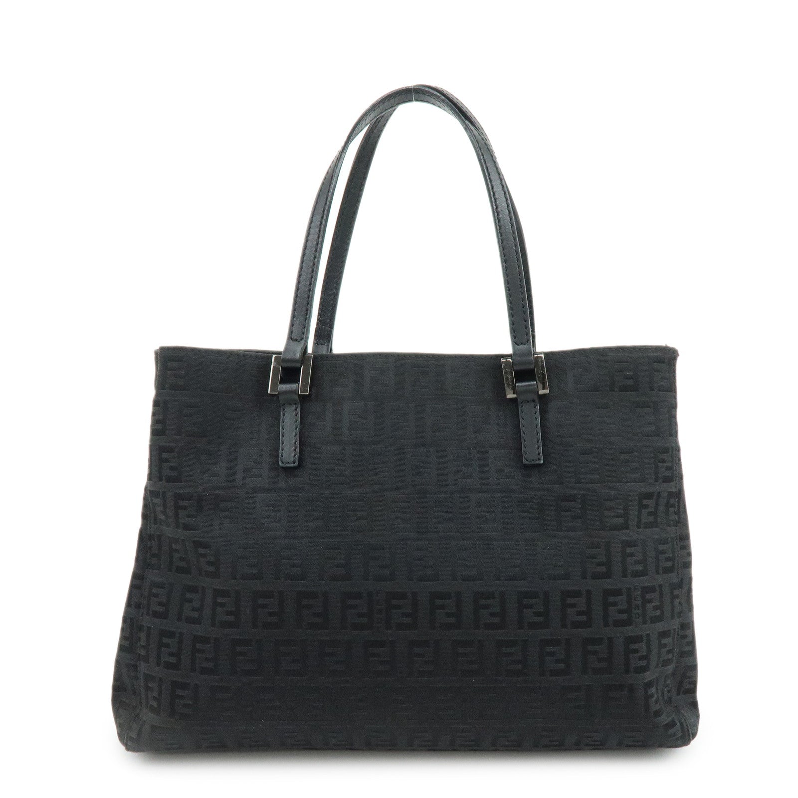 Tote Bag Zucchino Hand Bag 3 Leather Canvas Black