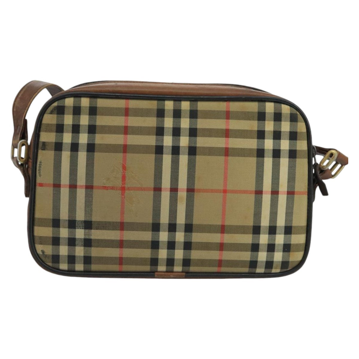 Burberry Nova Check Shoulder Bag Canvas Beige Shoulder Bag 38