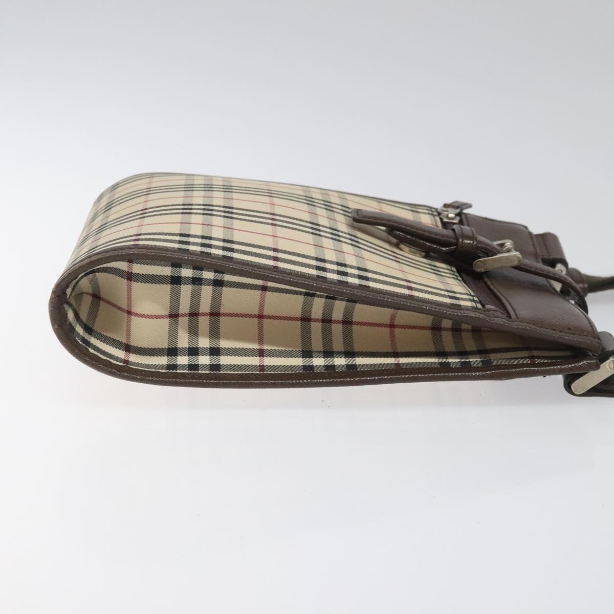Burberry Nova Check Shoulder Bag Canvas Beige Shoulder Bag 170