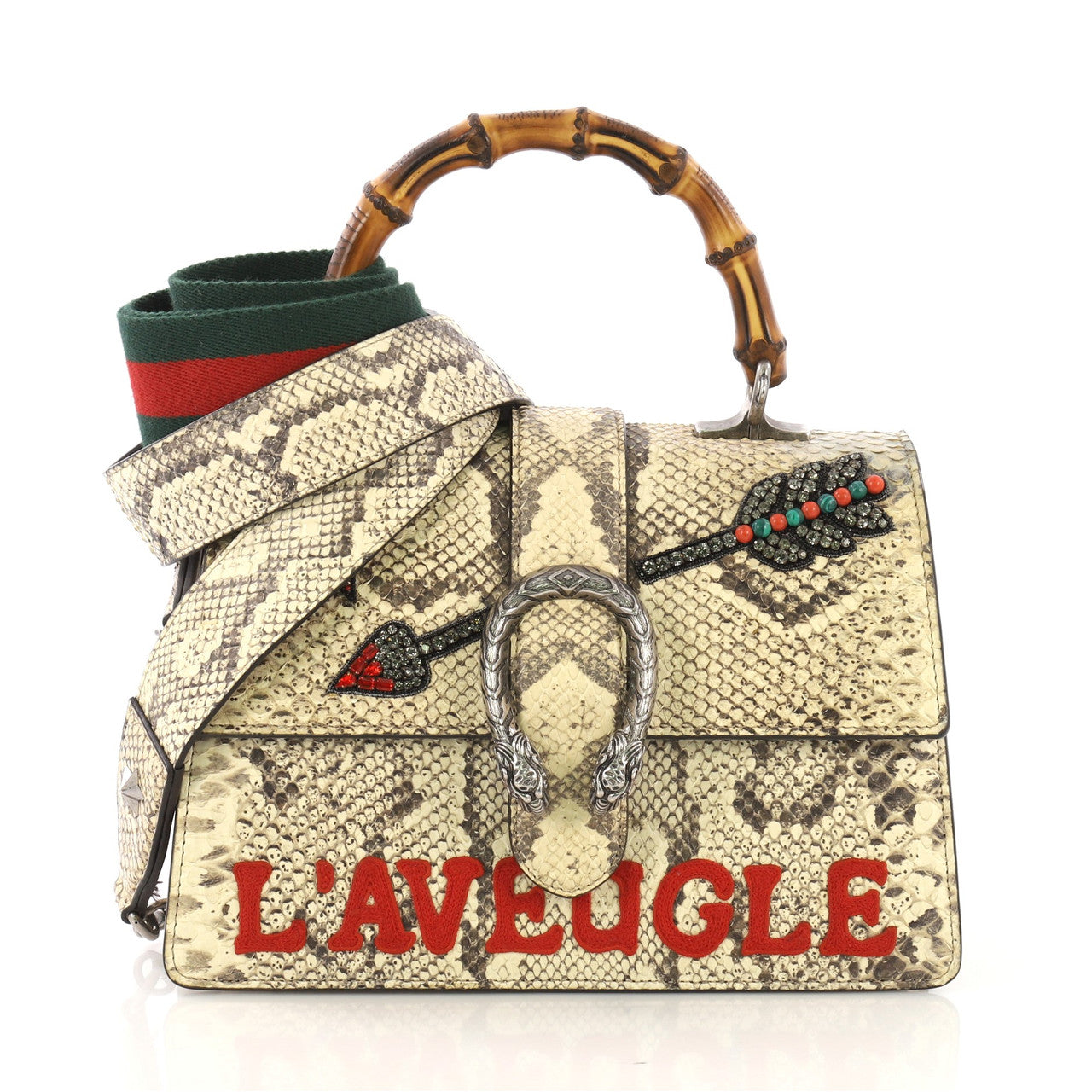 Gucci Dionysus & Bamboo Python Top Handle Shoulder Bag
