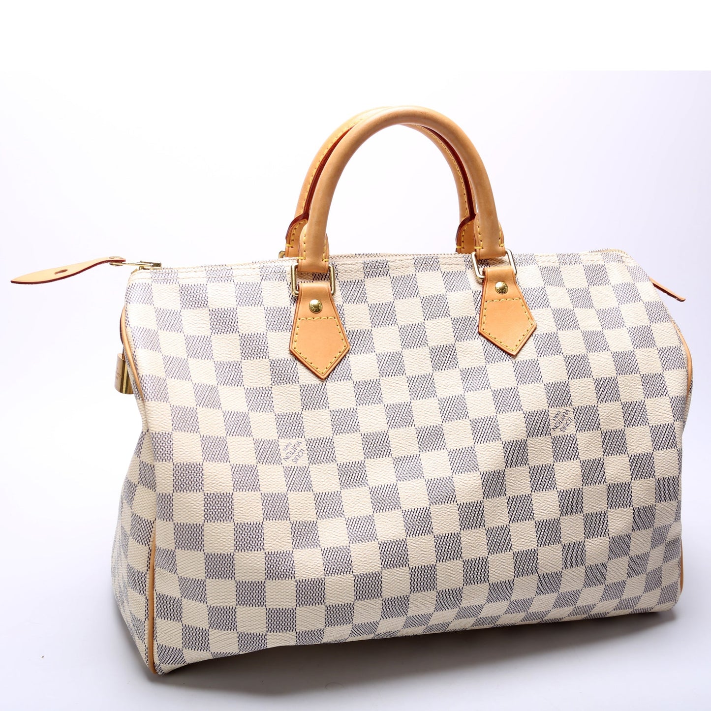 Louis Vuitton Speedy 35 Azur Damier Handbag Azur 6