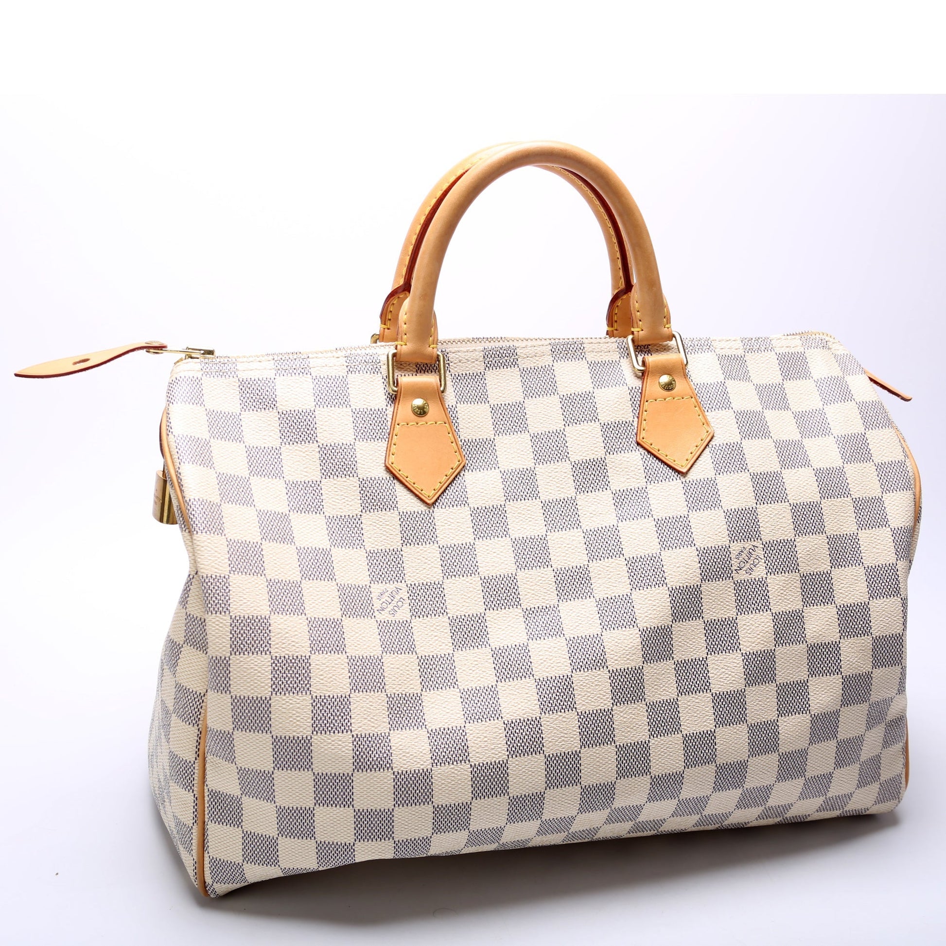 Louis Vuitton Speedy 35 Azur Damier Handbag Azur 6