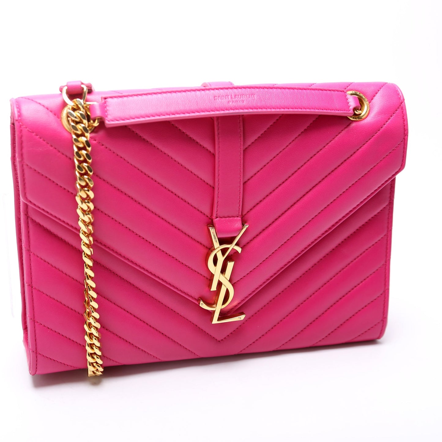 YSL Saint Laurent Saint Laurent Lambskin Satchel Bag Monogram Medium Travel Bag