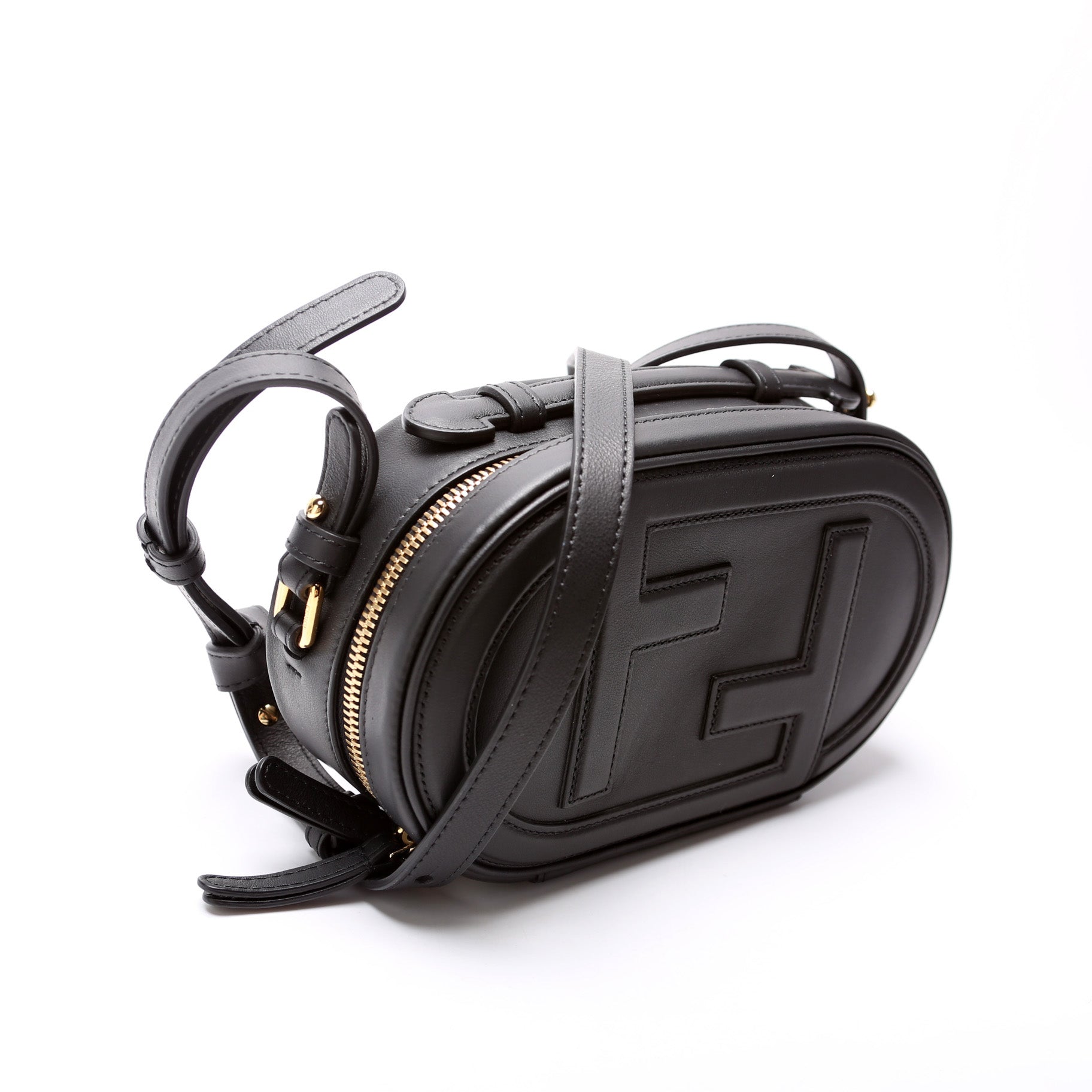 Fendi Grace Clock Camera Case Bag Leather Vitello Mini Travel Bag