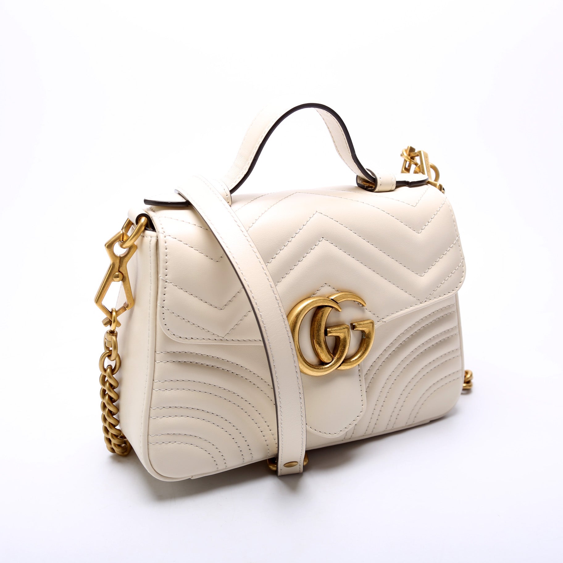 Gucci Marmont Mini Top Handle Travel Bag Handle 1