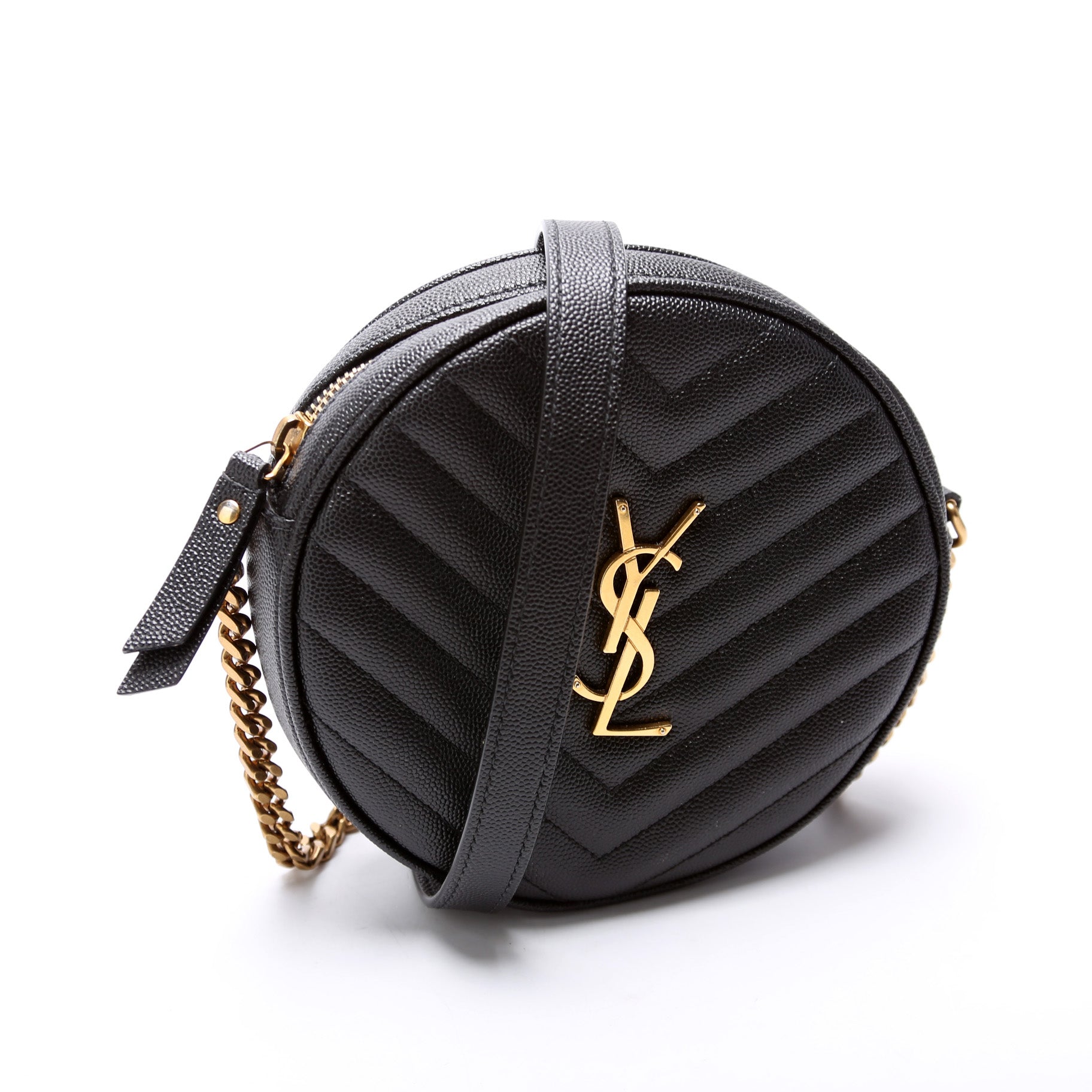 YSL Saint Laurent Vinyle Round Camera Bag Crossbody Bag Camera Bag