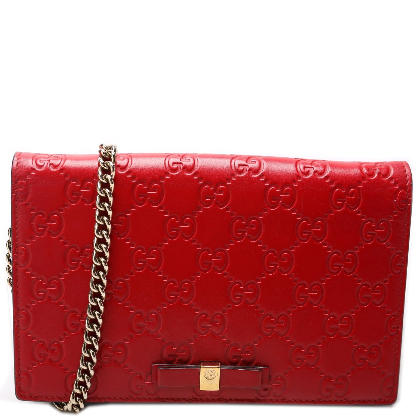 Gucci Guccissima Chain Wallet Case Chain Wallet