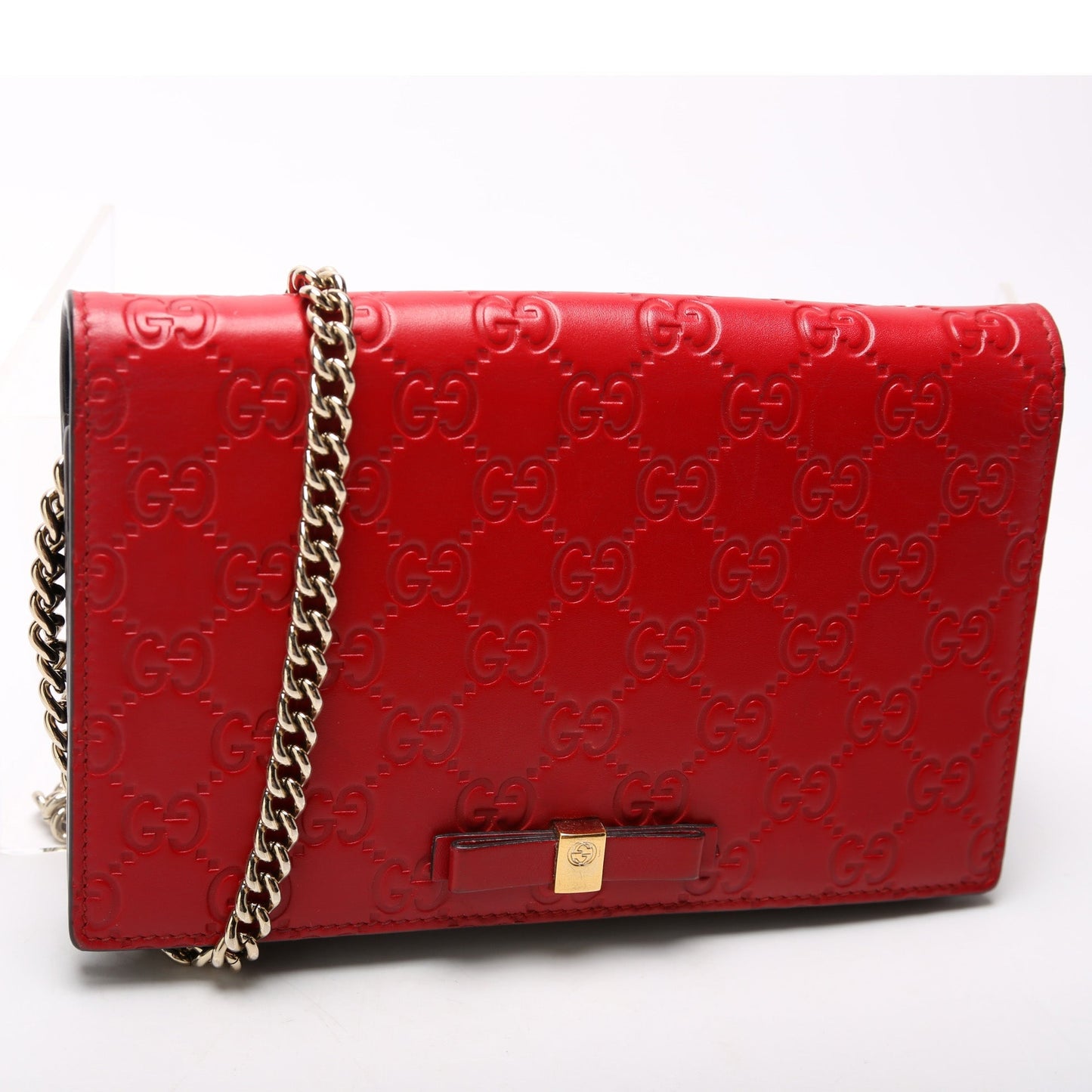 Gucci Guccissima Chain Wallet Case Chain Wallet