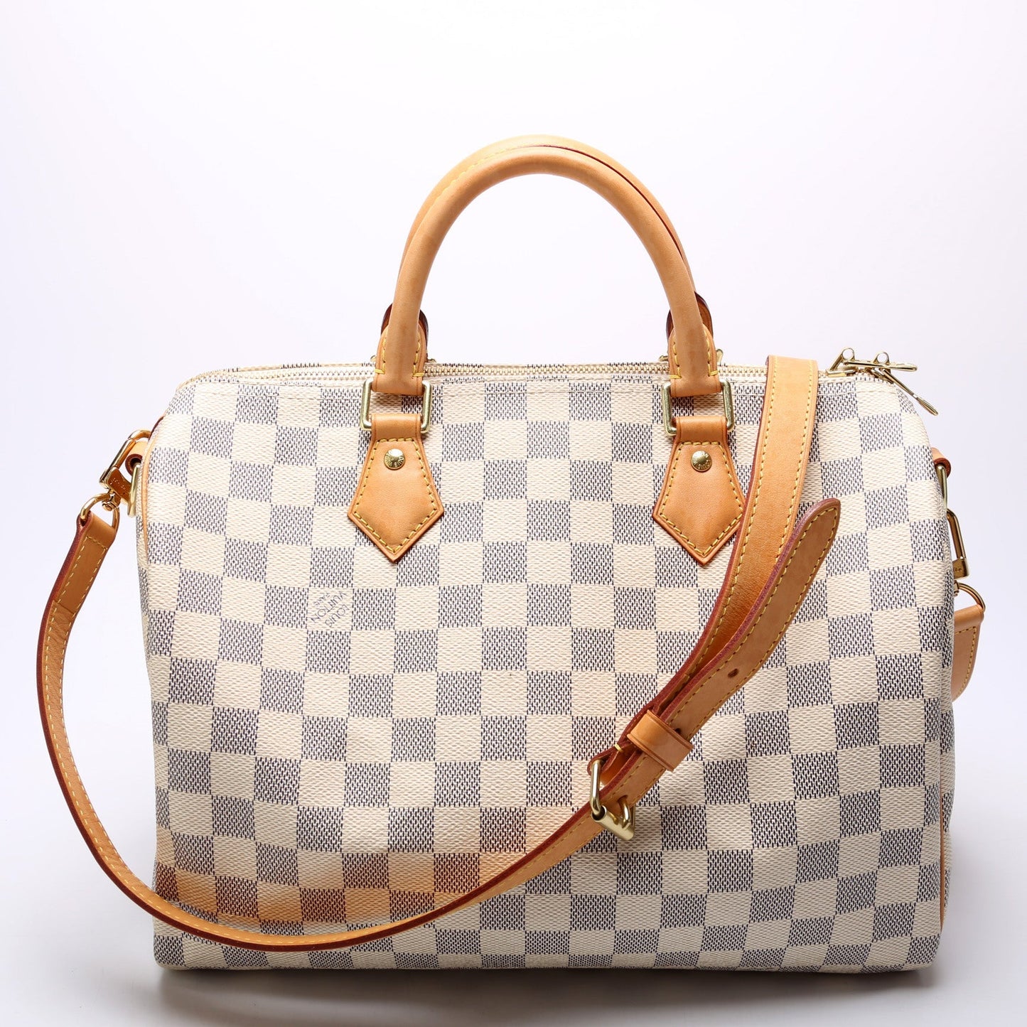 Louis Vuitton Speedy 30 Bandouliere Azur Damier Handbag Azur 16