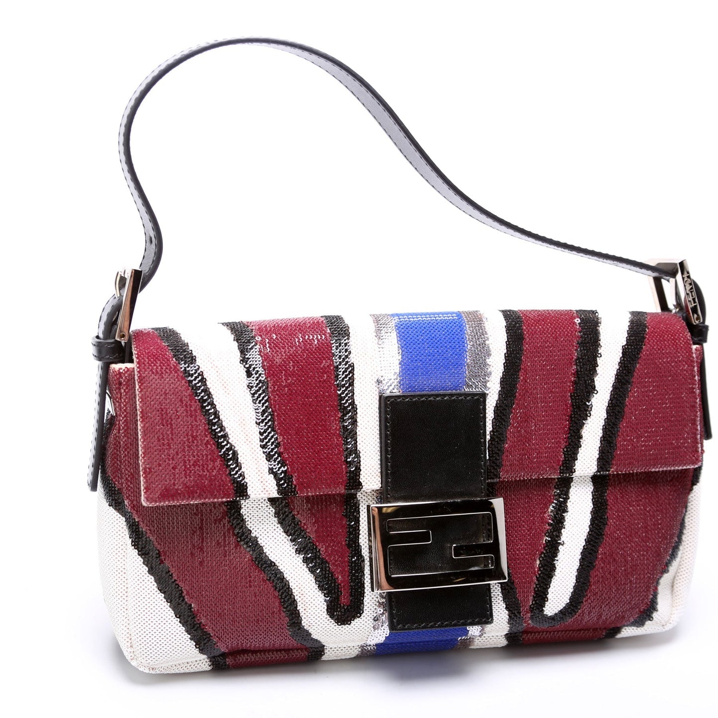 Fendi Baguette Sequined Zebra Stripe 8Br600 Bag Shoulder Bag
