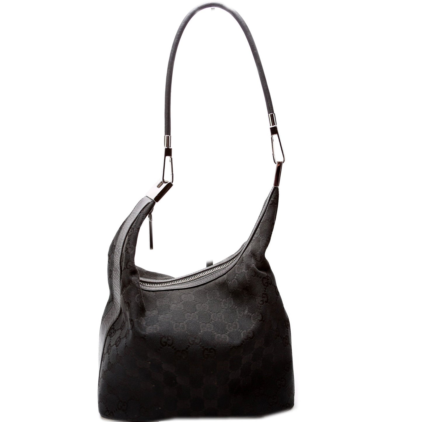 Gucci 001- GG Clasp Canvas Shoulder Bag Hobo 1