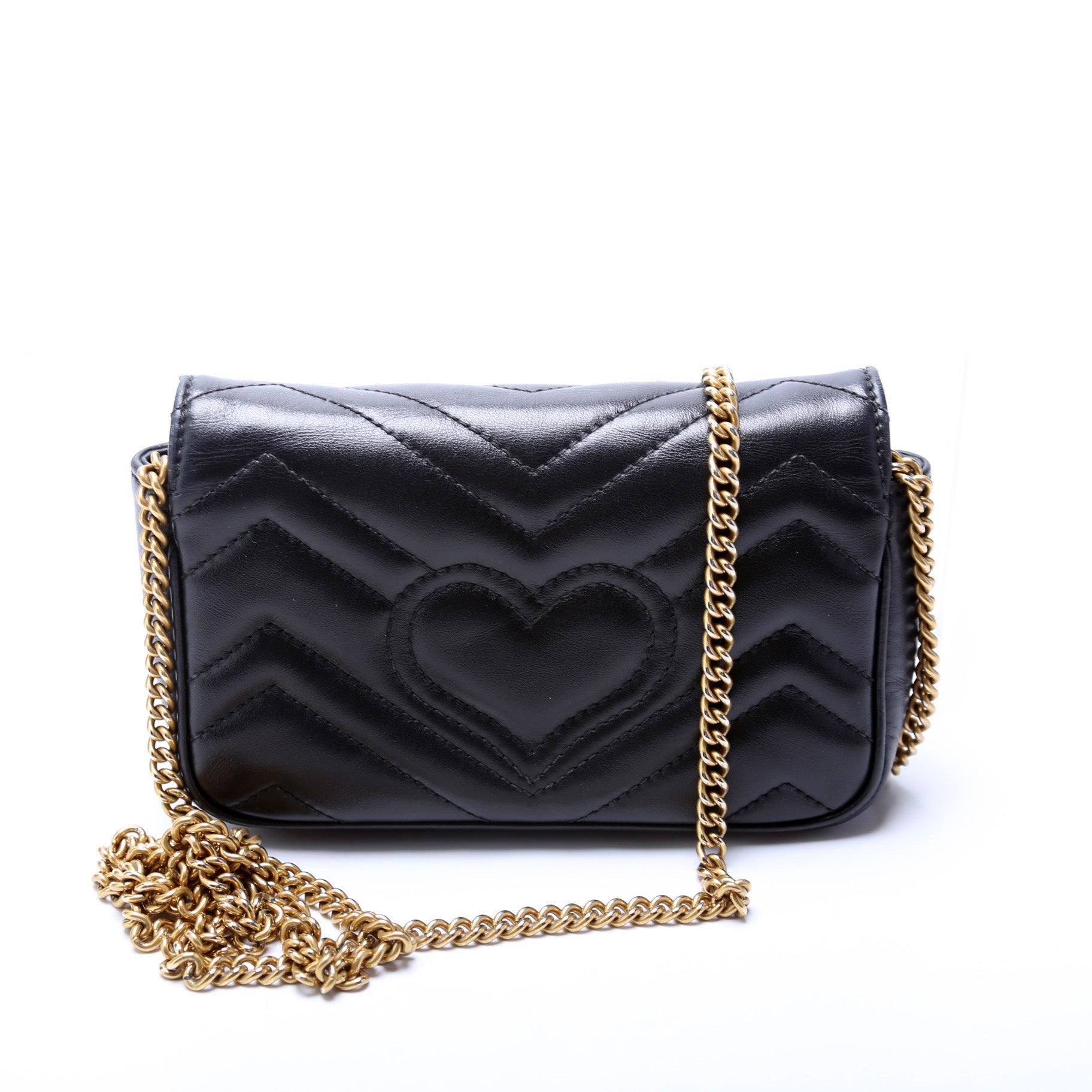 Gucci Marmont Super Leather Mini Flap Travel Bag