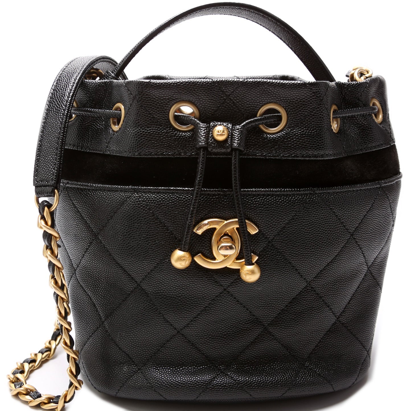 Chanel CC Drawstring Bucket Caviar 30M Jewelry