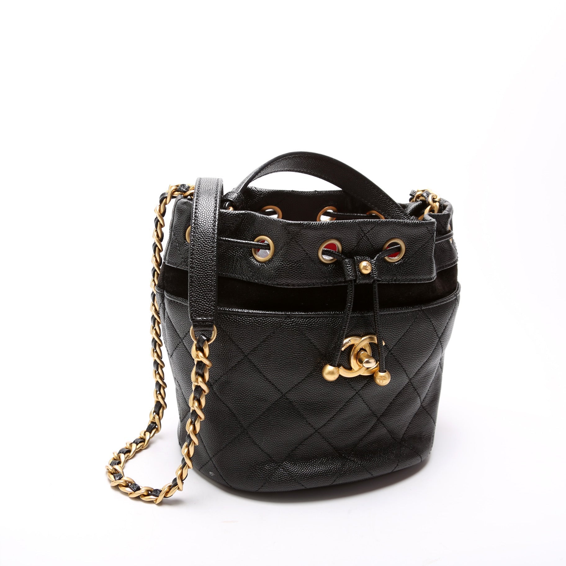 Chanel CC Drawstring Bucket Caviar 30M Jewelry