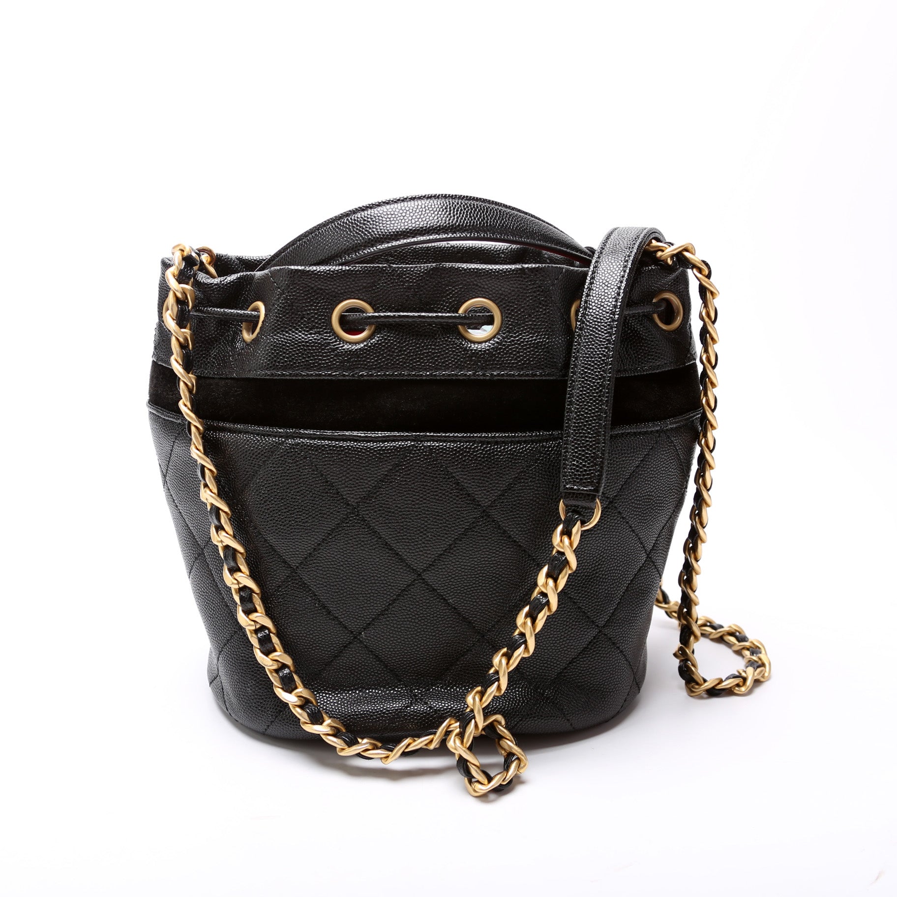 Chanel CC Drawstring Bucket Caviar 30M Jewelry