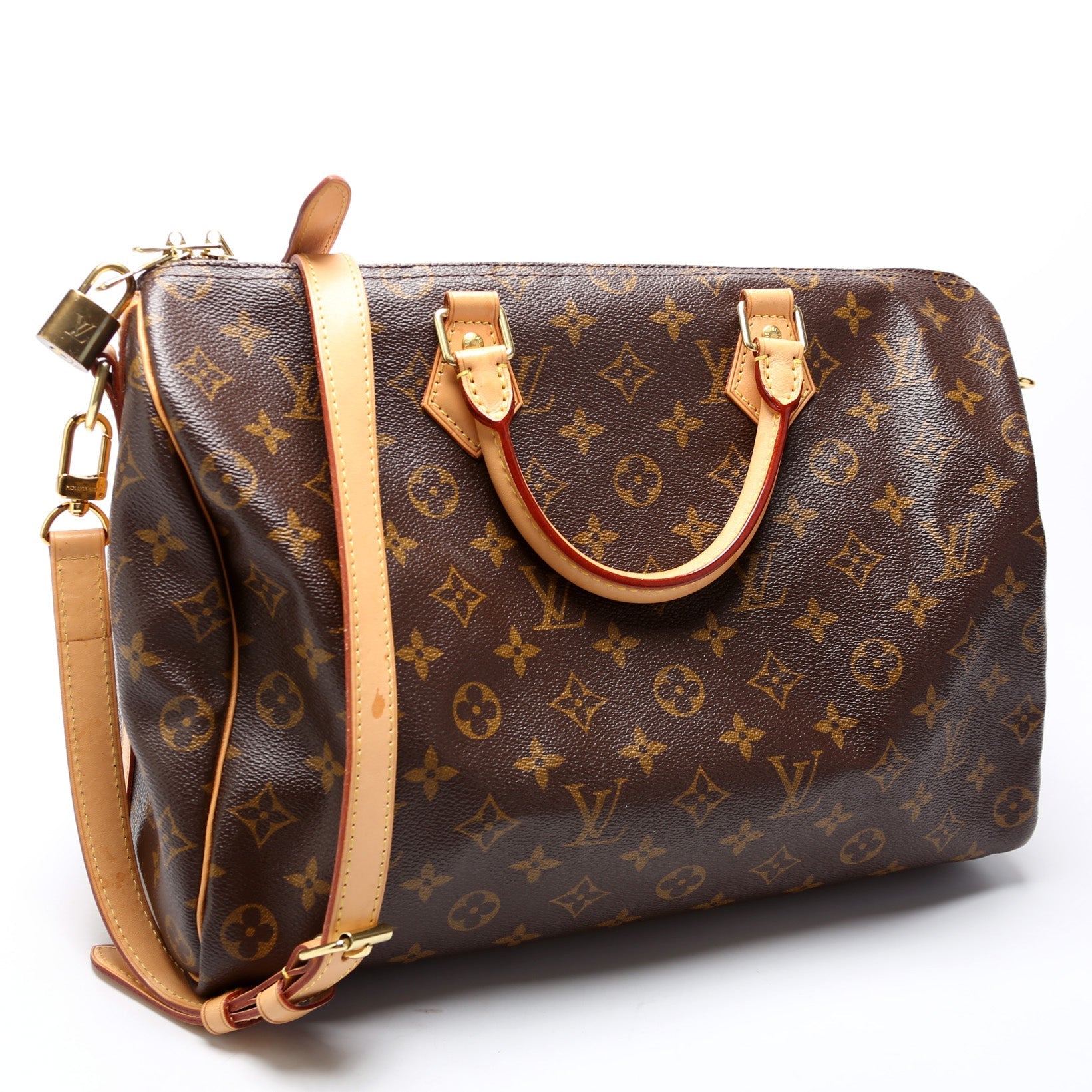 Louis Vuitton Speedy 35 Bandouliere Monogram Handbag Monogram 12