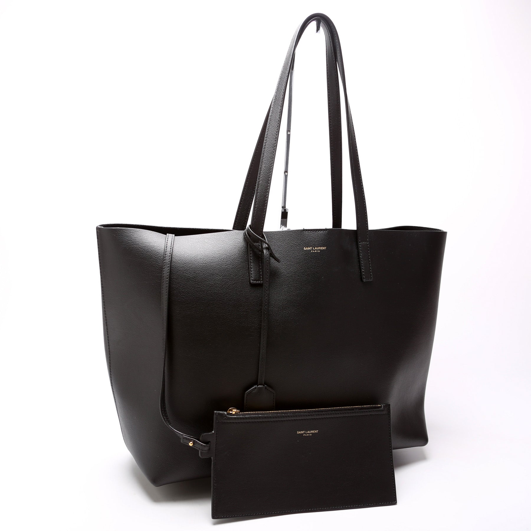 YSL Saint Laurent Shopping East West Supple Bag Leather Tote Bag