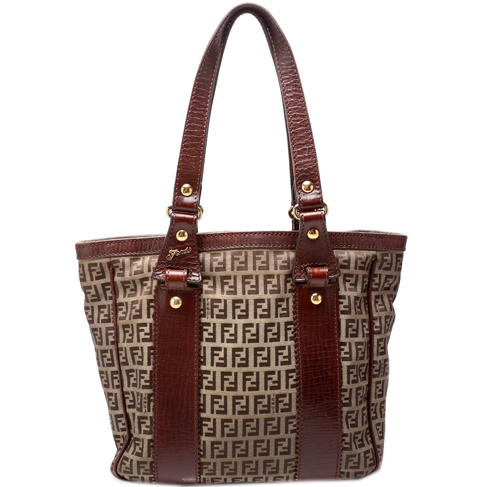 Fendi Zucca Tote Bag Canvas
