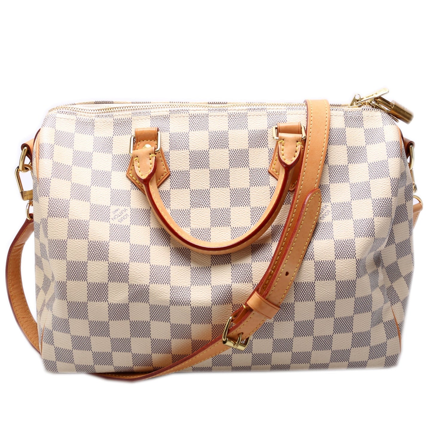 Louis Vuitton Speedy 30 Bandouliere Azur Damier Handbag Azur 17