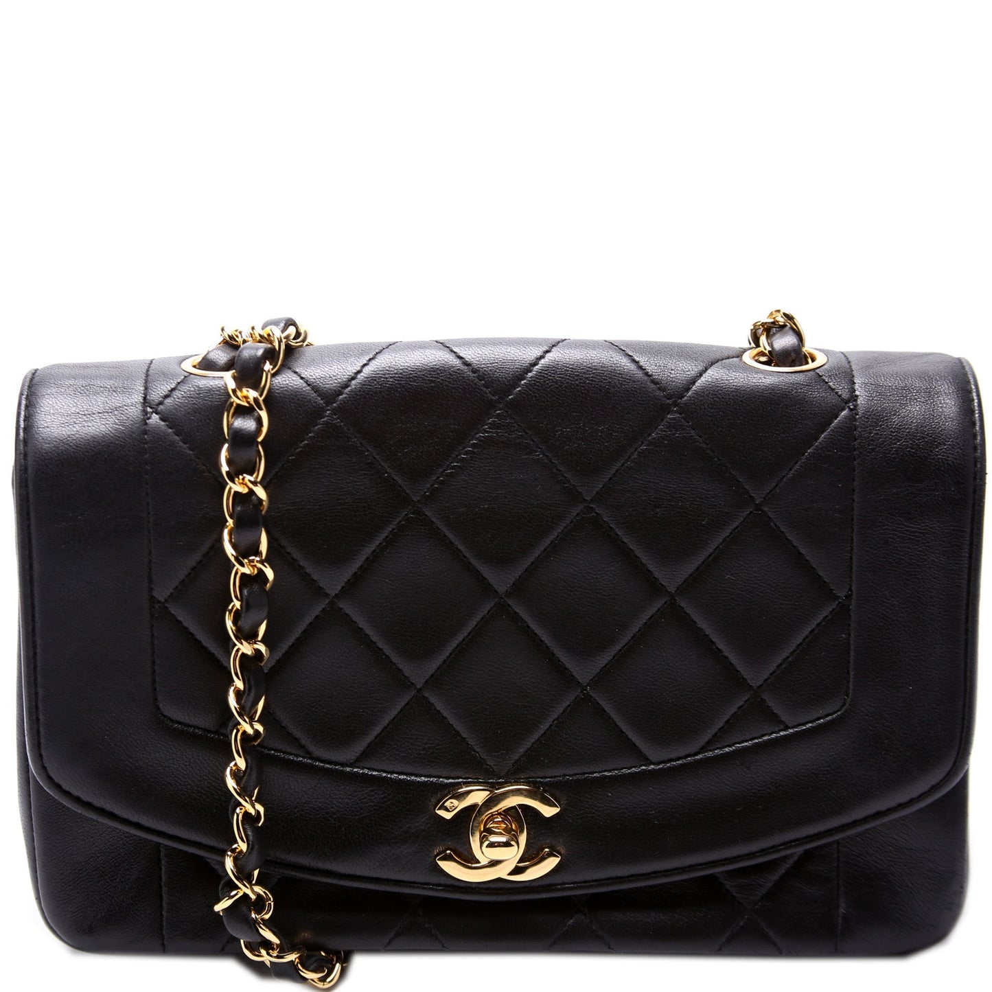 Chanel Diana Flap Lambskin Small Handbag Lambskin 1