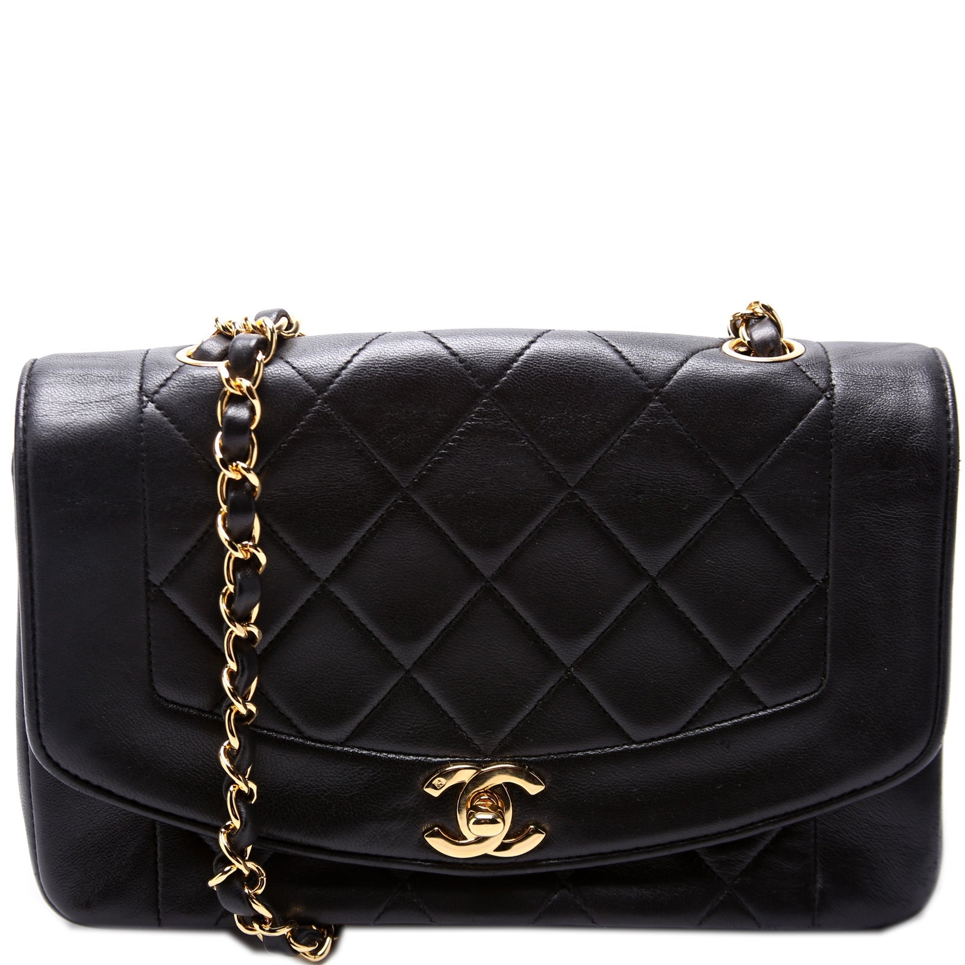 Chanel Diana Flap Lambskin Small Handbag Lambskin 1