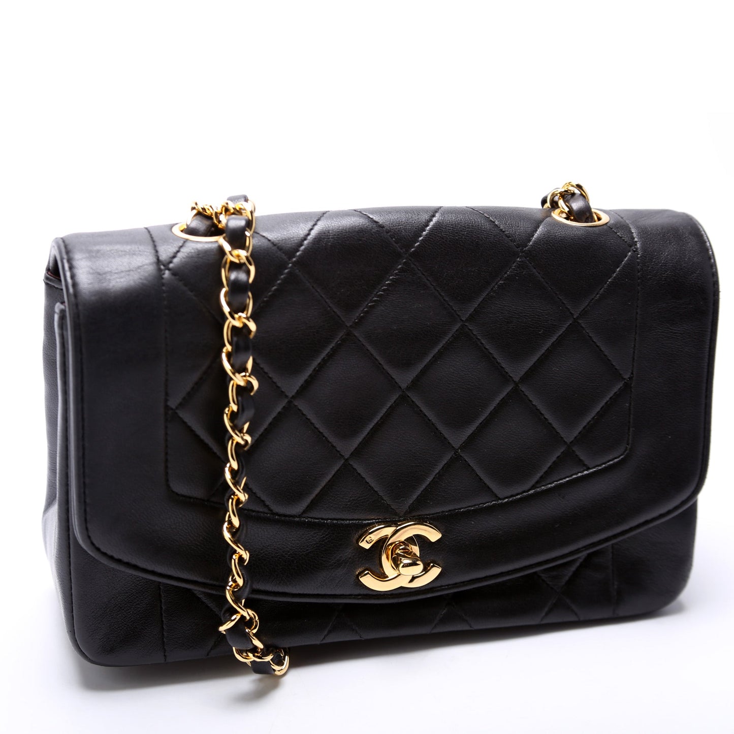 Chanel Diana Flap Lambskin Small Handbag Lambskin 1