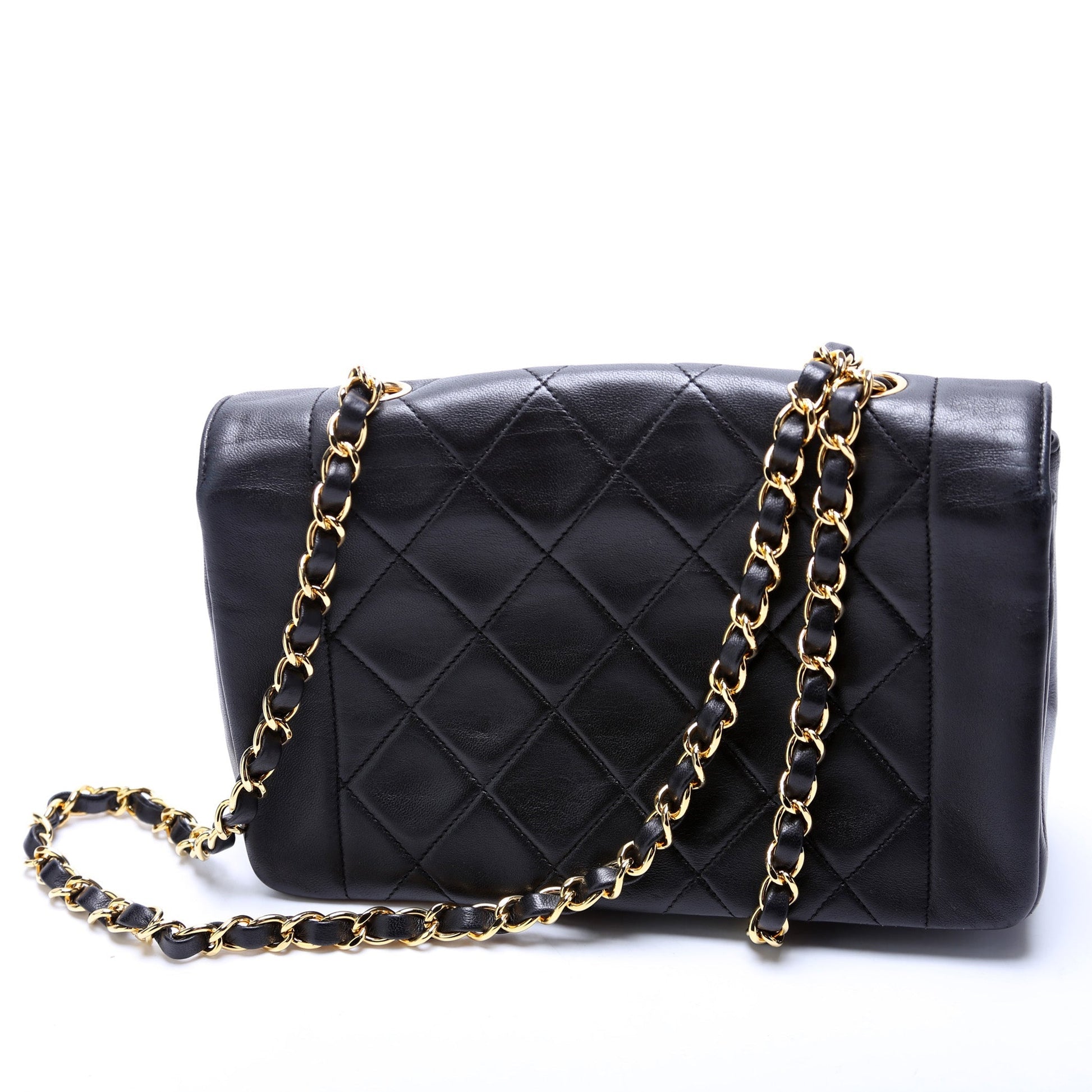 Chanel Diana Flap Lambskin Small Handbag Lambskin 1