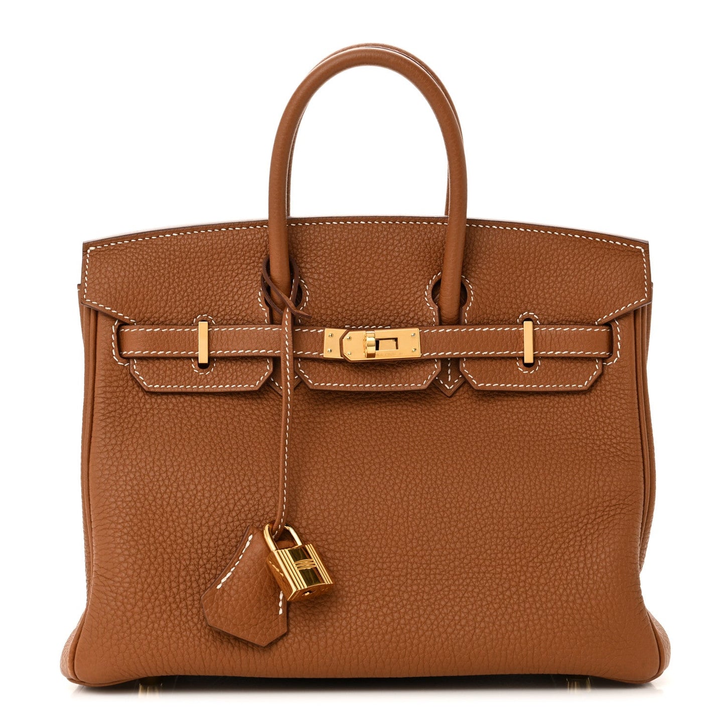 Hermes Togo Birkin Handbag Gold Travel Bag 25 Gold 1753682
