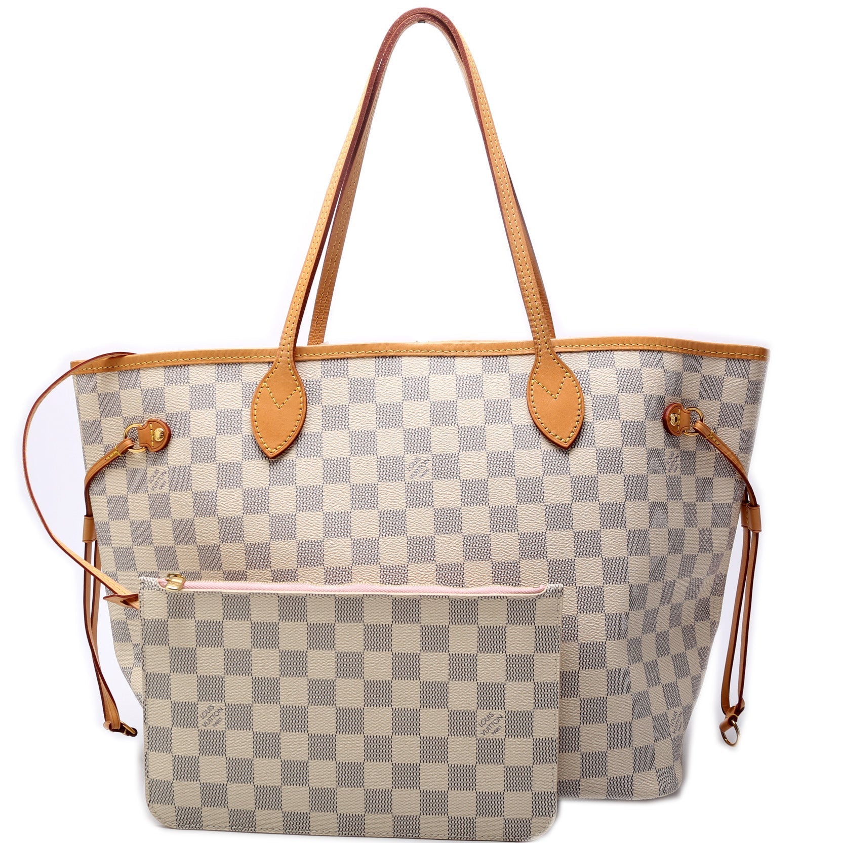 Louis Vuitton Neverfull W MM Azur Damier Wallet Case Azur 14