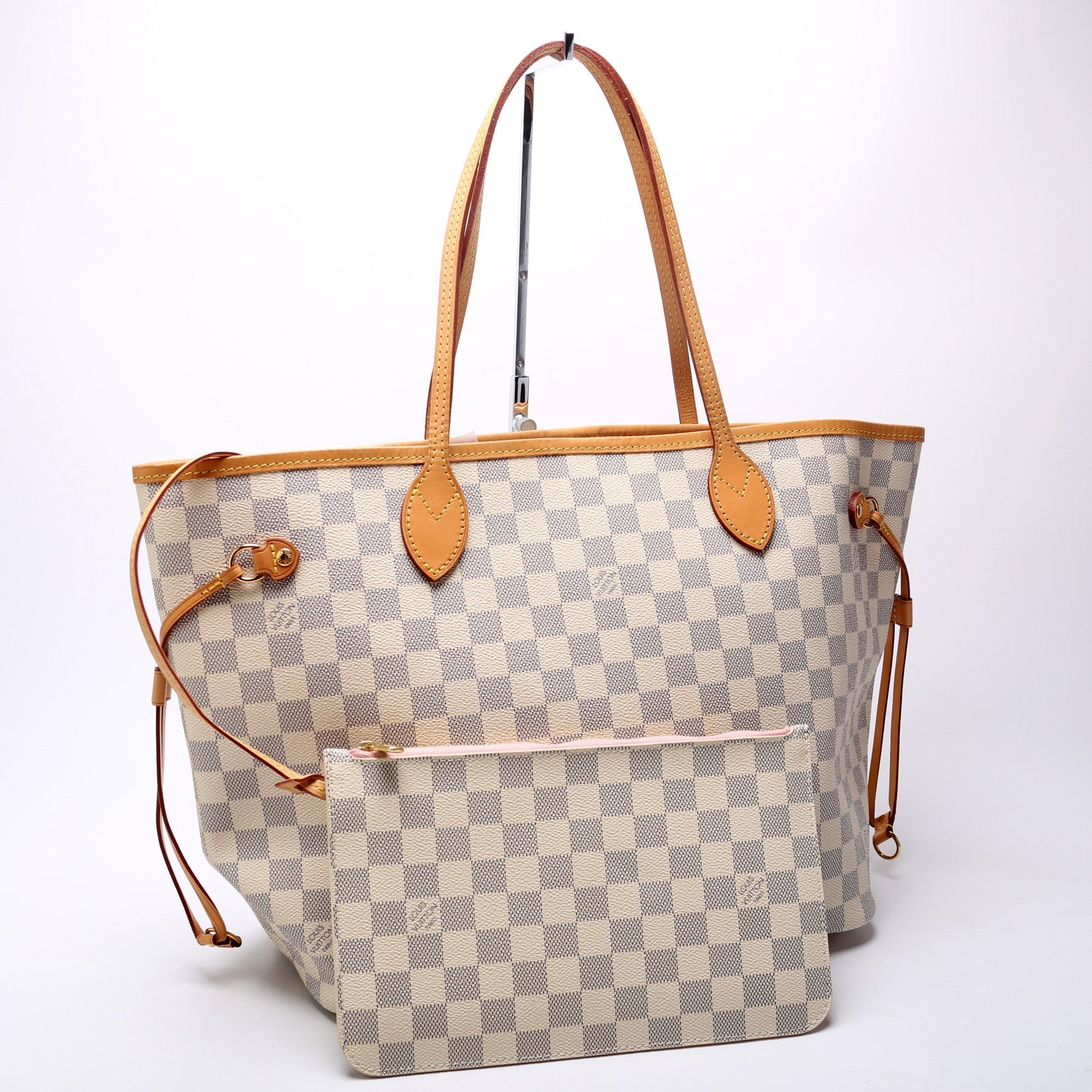Louis Vuitton Neverfull W MM Azur Damier Wallet Case Azur 14