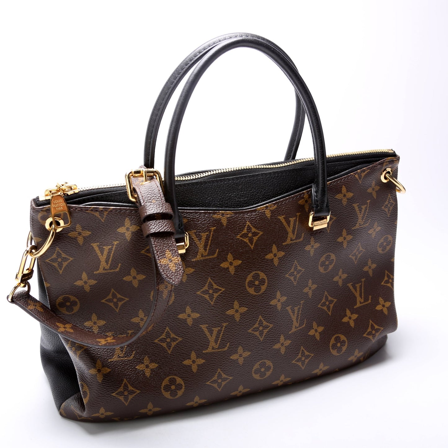 Louis Vuitton Pallas Side Monogram Leather Tote Bag