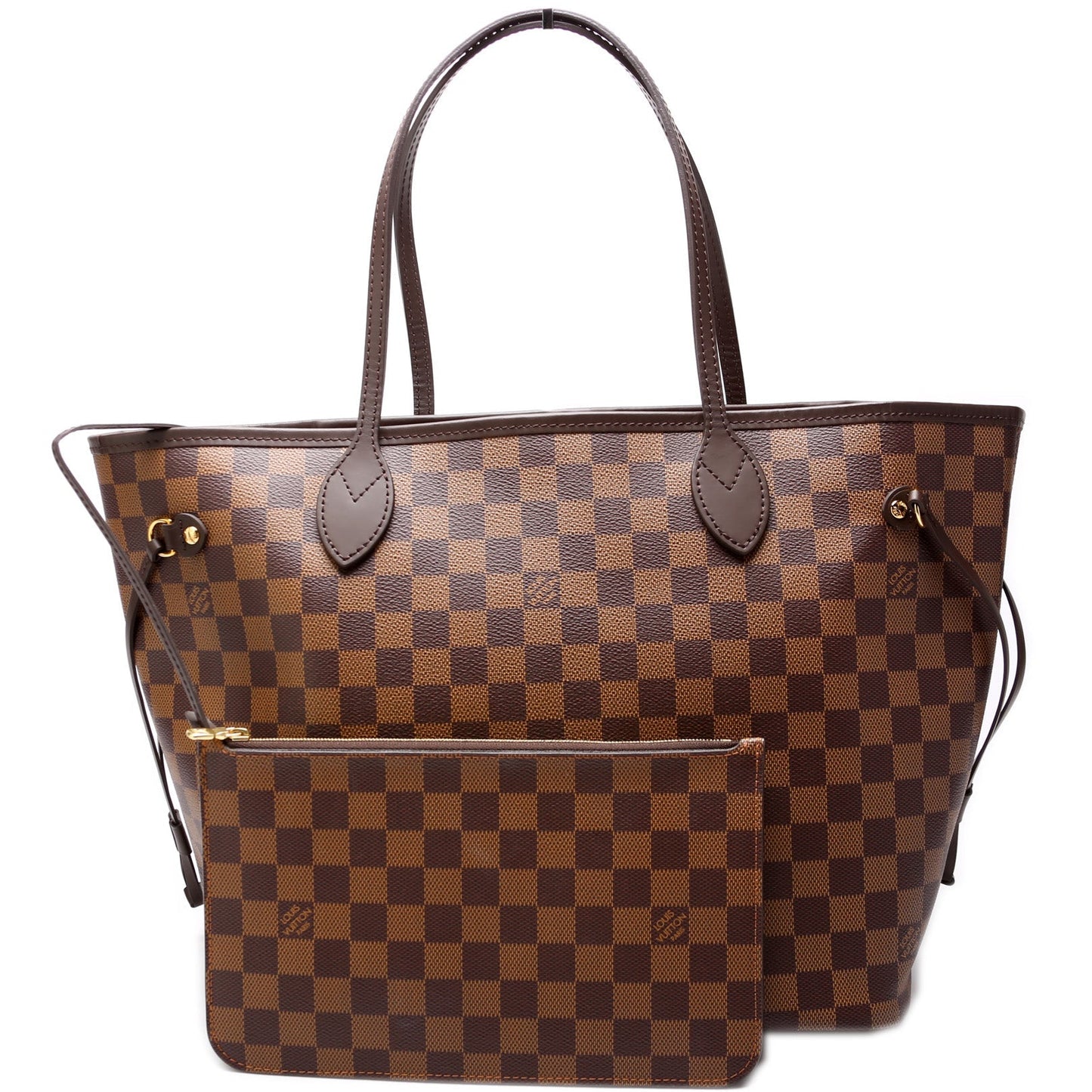 Louis Vuitton Neverful W MM Ebene Damier Wallet Case