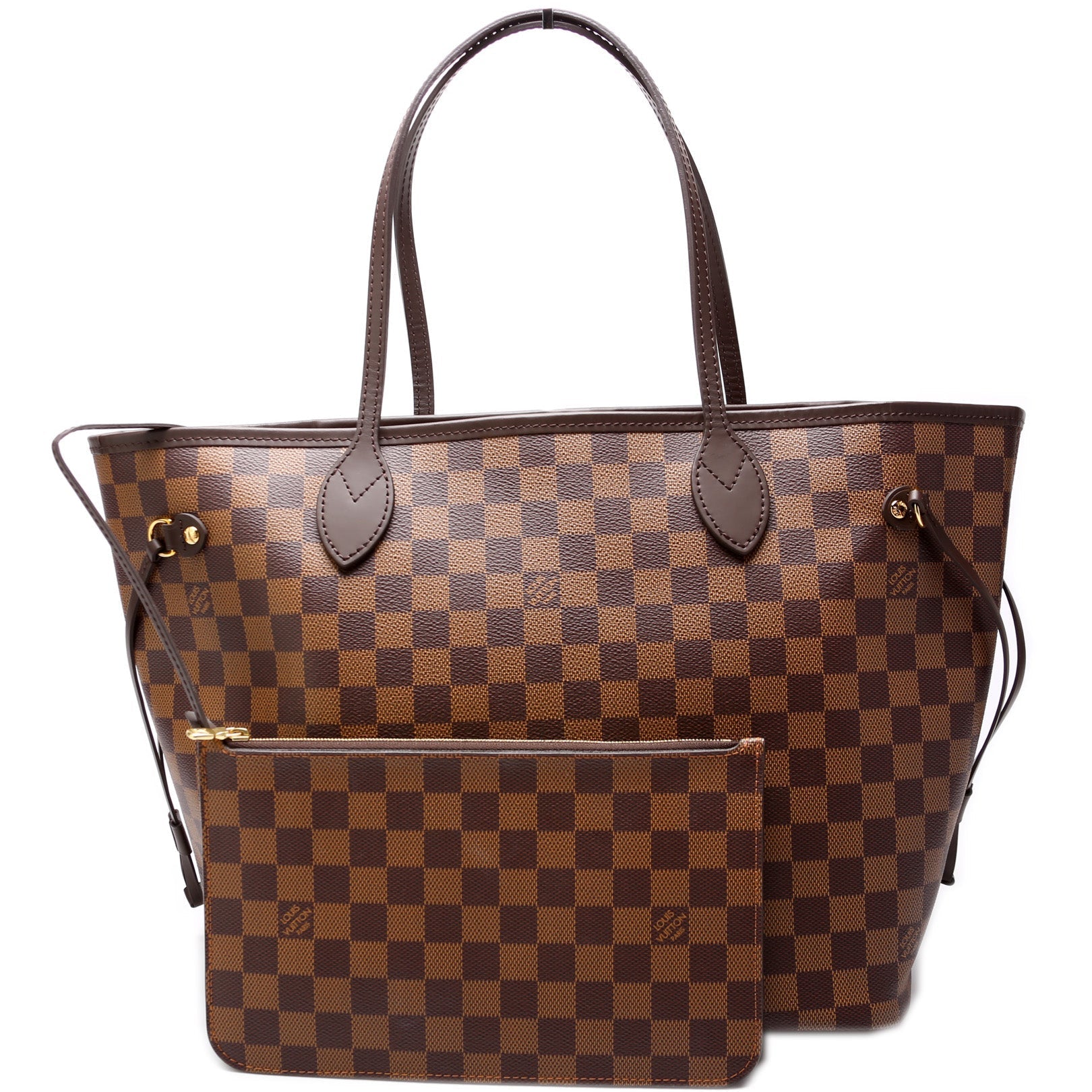 Louis Vuitton Neverful W MM Ebene Damier Wallet Case