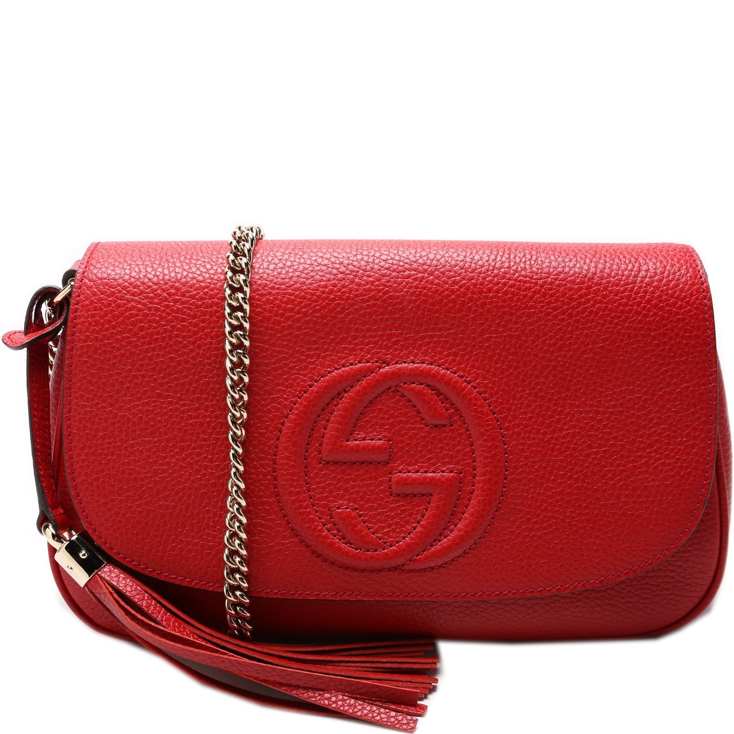 Gucci Soho Tassel Chain Flap Travel Bag Flap 10