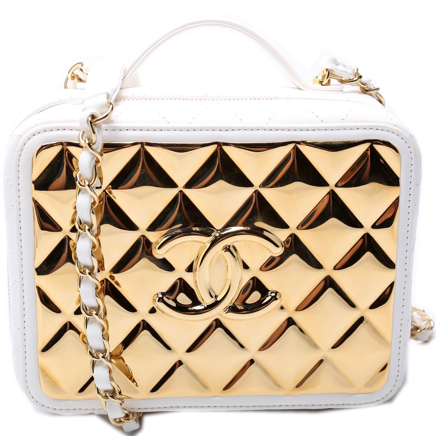 Chanel Golden Plate Vanity Lambskin Handbag