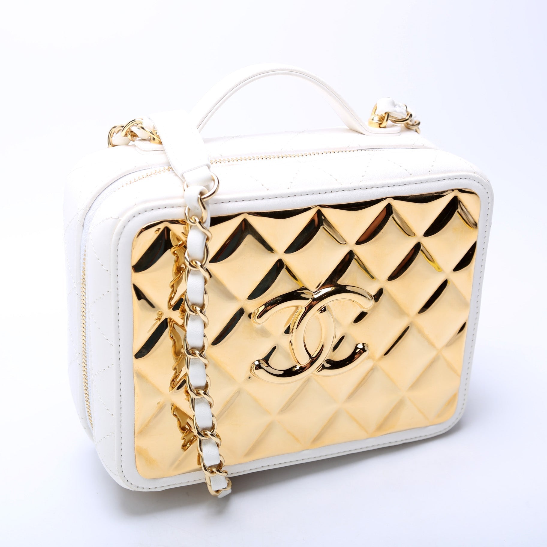 Chanel Golden Plate Vanity Lambskin Handbag