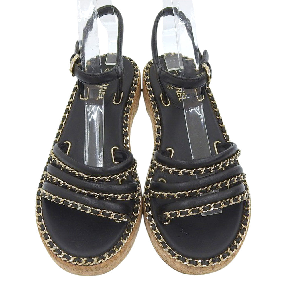 Chanel Coco Mark Leather Sandals