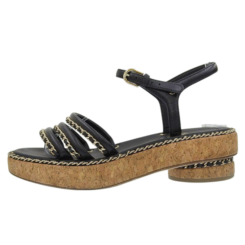 Chanel Coco Mark Leather Sandals