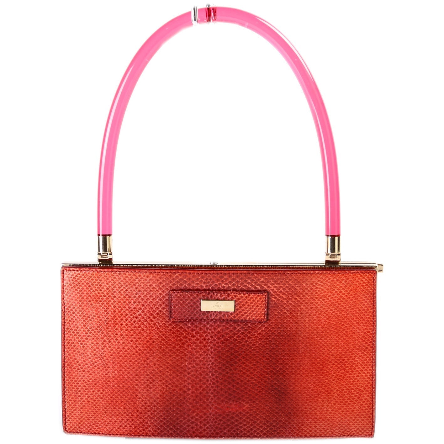 Gucci Tom Ford Lucite Lizard Top Handle Travel Bag