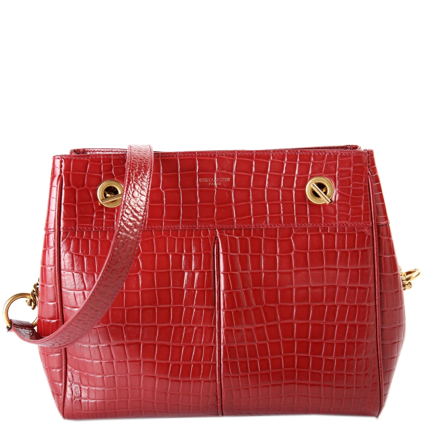 YSL Saint Laurent Saint Laurent Claude Shoulder Croc Bag Shoulder Bag