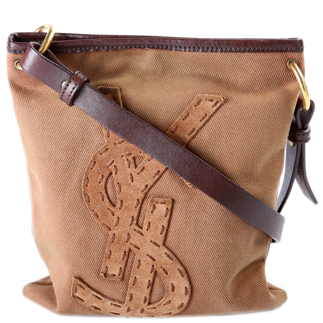 YSL Saint Laurent Crossbody Bag Canvas Logo