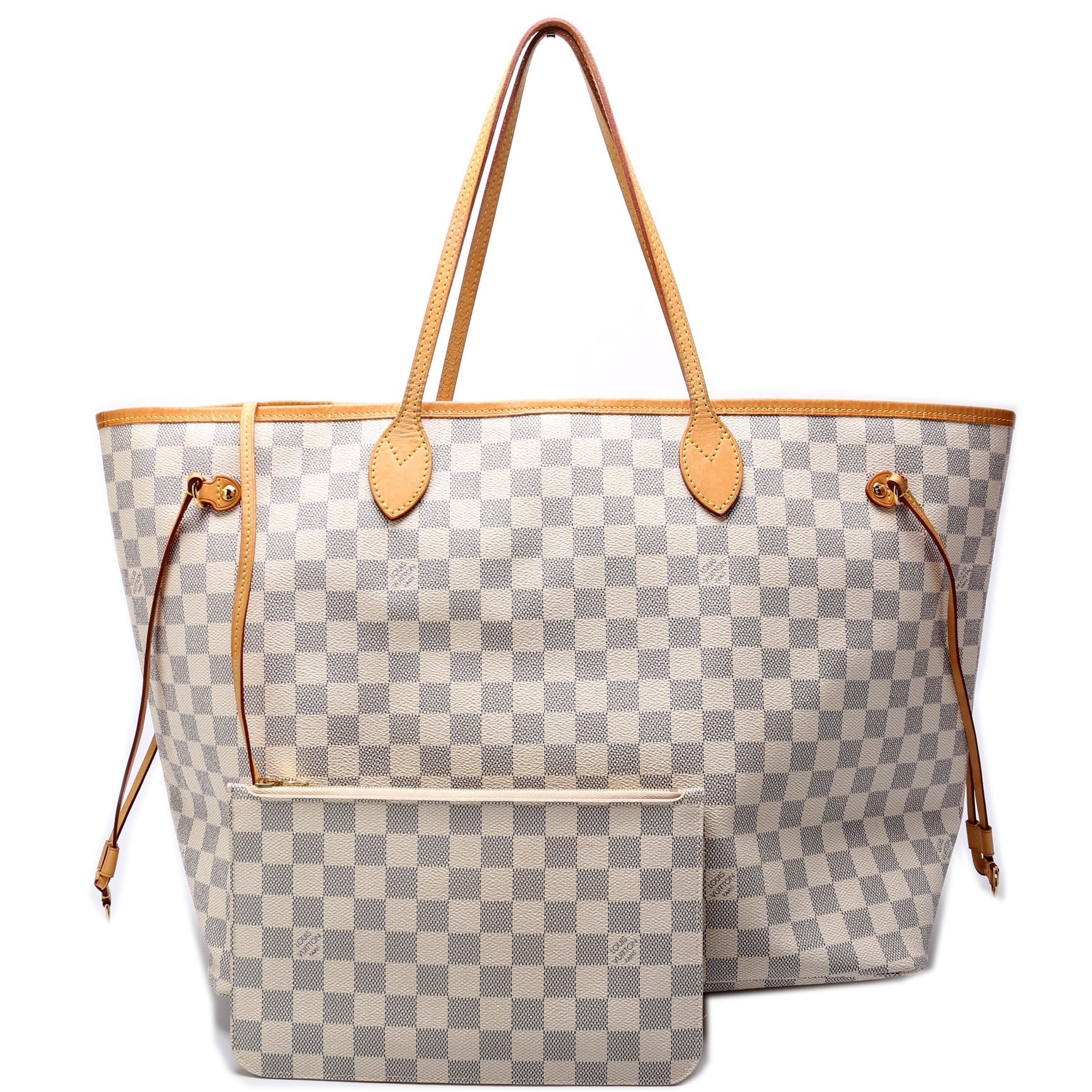 Louis Vuitton Neverfull w GM Azur Damier Wallet Case Azur 2